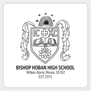 1970s Bishop Hoban High School Logo Recreation (BLACK) Sticker